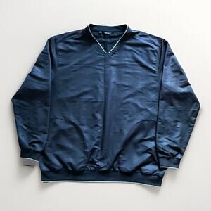 Walter Hagen Golf Pullover Men's Size XL Windbreaker Jacket Black V-Neck Pockets